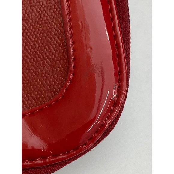 Steve Madden Red Faux Leather Glossy Zippered Tablet Case With Gold Logo Plate - Picture 2 of 14